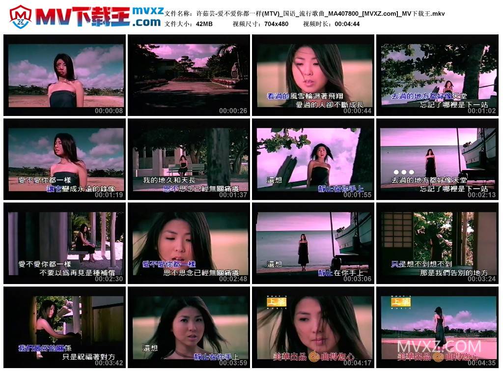 许茹芸-爱不爱你都一样(MTV)_国语_流行歌曲_MA407800